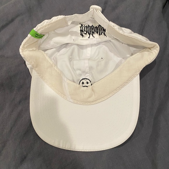 Yung Lean Sadboys Bladee Drain Gang Gravity Boys Shield Gang Sad Face Hat White - Picture 5 of 5